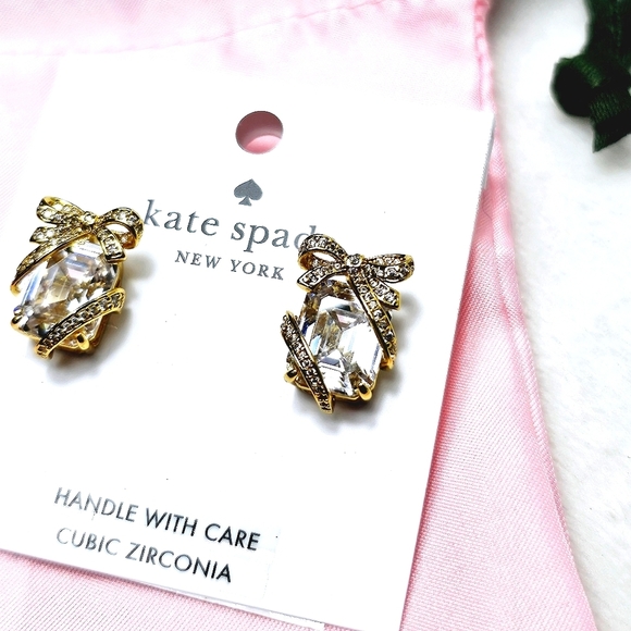 Kate Spade Clear Pave Present Studs - Picture 6 of 8